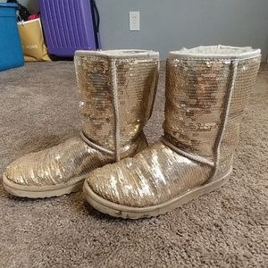 Silver Sequin Uggs